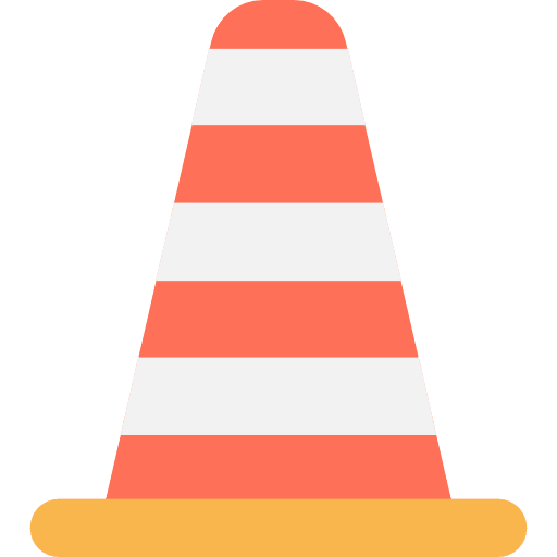 Cone post bollards cone icon