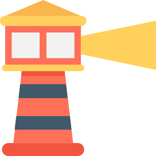 Lighthouse buildings tower orientation icon