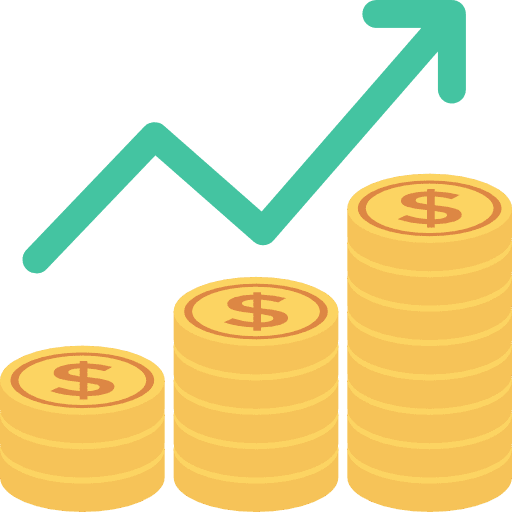 Growth benefits arrow graphics icon