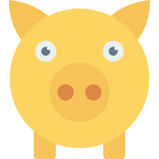 Piggybank animals animal cash box icon