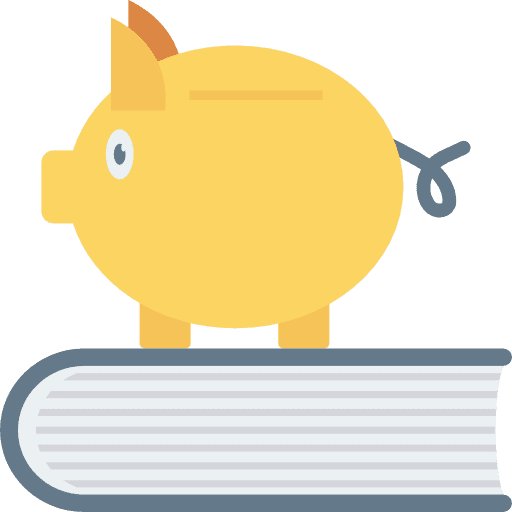 Piggybank cash box book animal icon