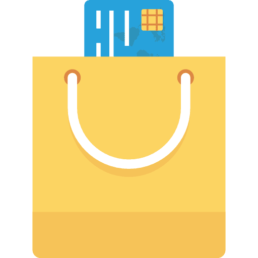Shopping bag credit card paper paper bag icon