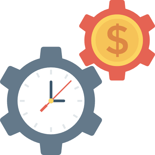 Time watch tool money icon