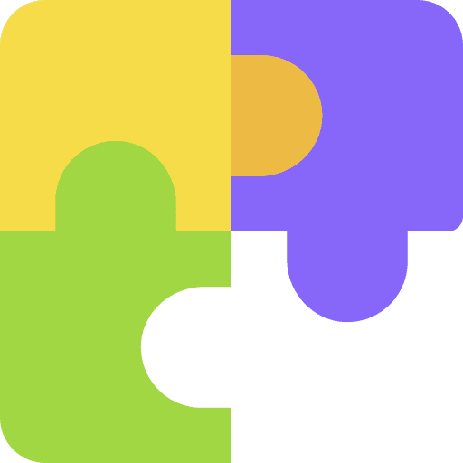 Puzzle shapes toy piece icon