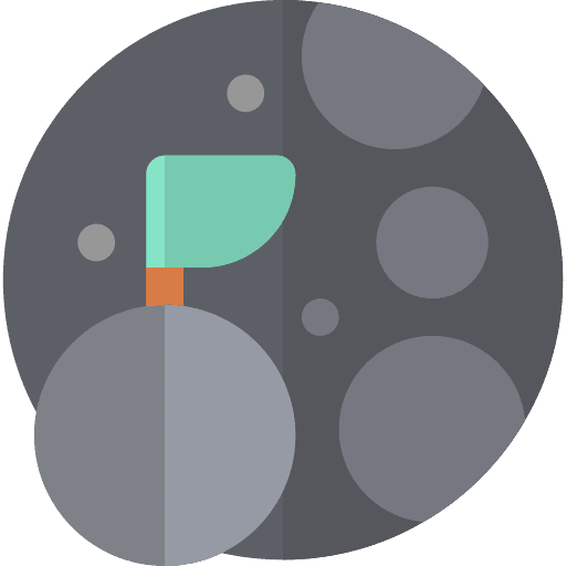 Space moon planet earth mission icon