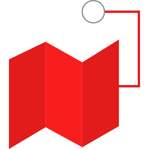 Map orientation map position icon