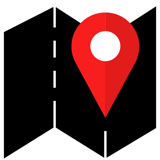 Map orientation geography position icon