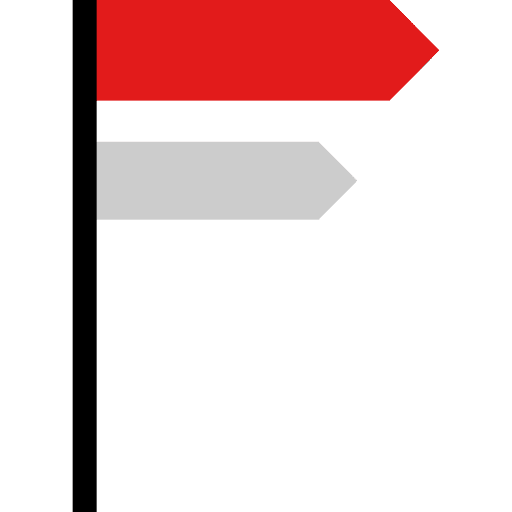 Panel direction sign panel icon