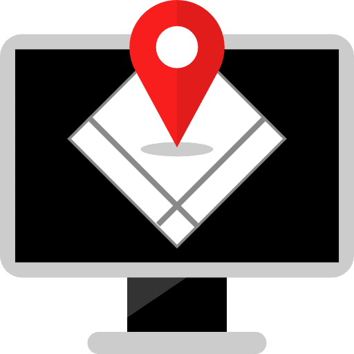 Map maps and location computer geography icon