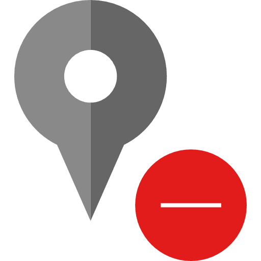 Placeholder interface maps and location map point icon
