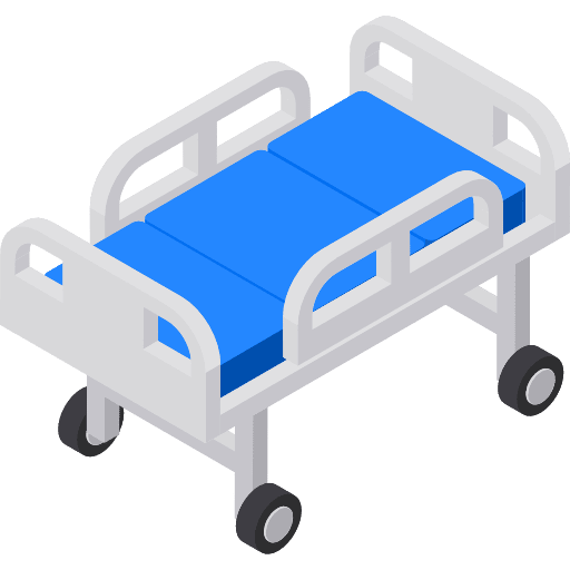 Hospital bed bed health clinic healthcare and medical icon