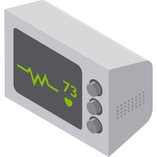 Heart rate monitor medical tool rate icon