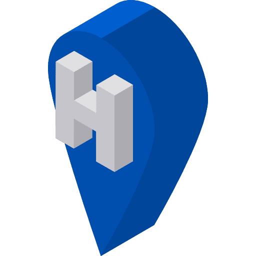 Hospital hospital location maps and location icon
