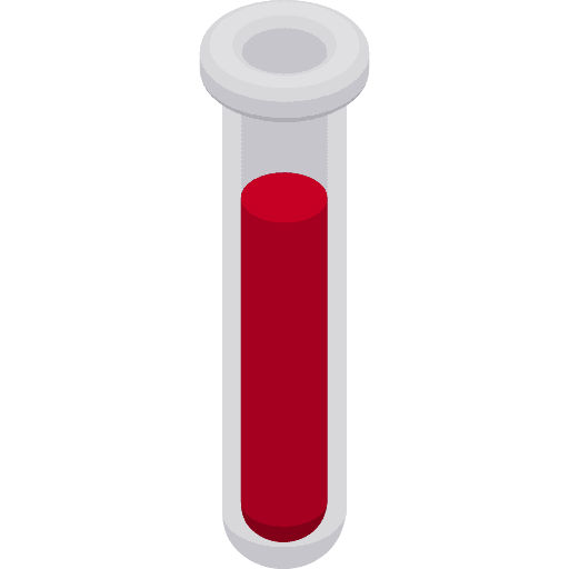 Test tube medical testing blood sample icon