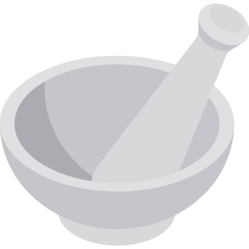 Mortar education healthcare and medical grinding icon