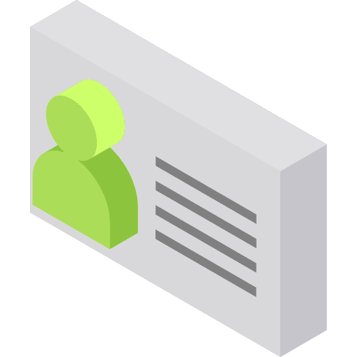 Contact identification communications information icon