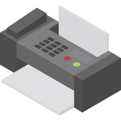 Fax electronics phone technology icon
