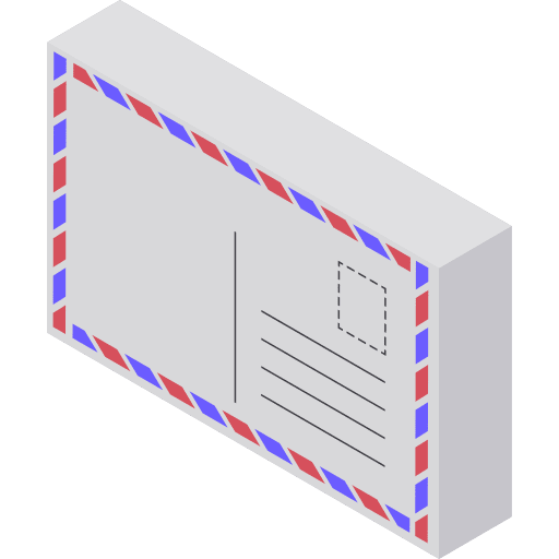 Postcard postcard communications stamp icon