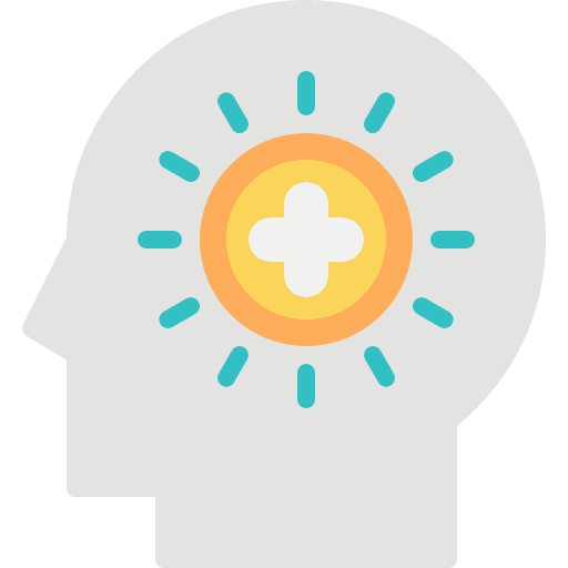 Positive positive healthcare and medical motivation icon