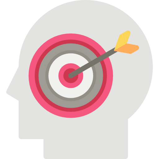 Focus head motivation healthcare and medical icon