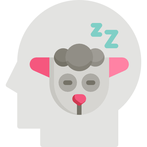 Insomnia mental head motivation icon