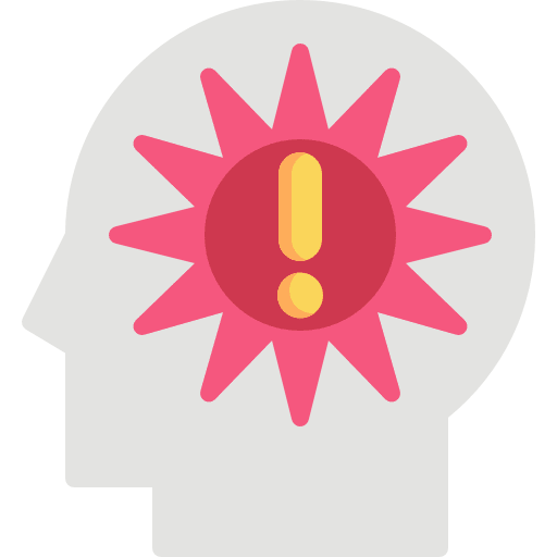 Panic mental healthcare and medical motivation icon