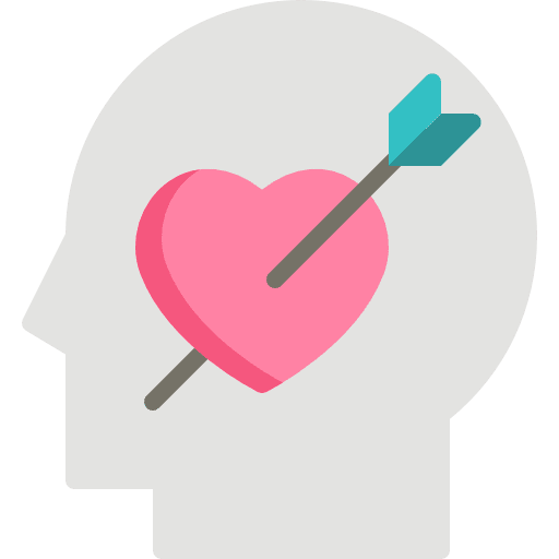 Passion mental healthcare and medical head icon