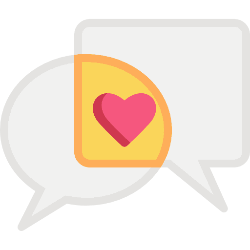 Relationship conversation speech bubble healthcare and medical icon