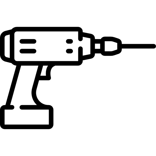 Drill construction and tools construction improvement icon