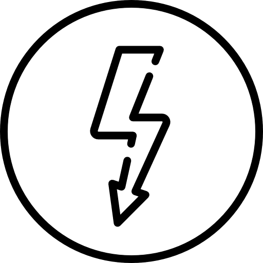 Electricity sign sign signals set bolt icon