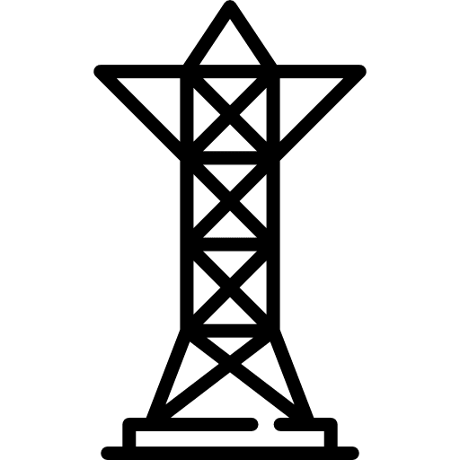 Power line electric tower tower energy icon