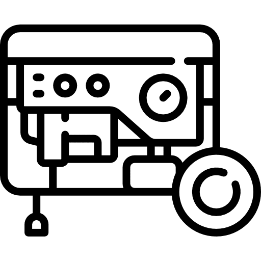 Electric generator construction and tools lightning technology icon