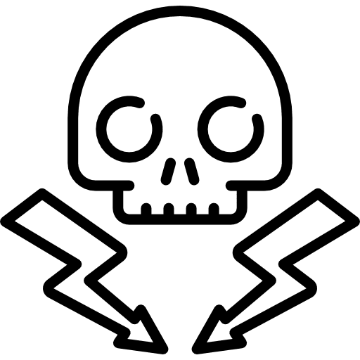 Skull skull signs dangerous icon