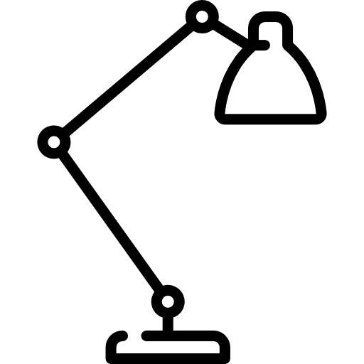 Table lamp furniture and household illumination table lamp icon