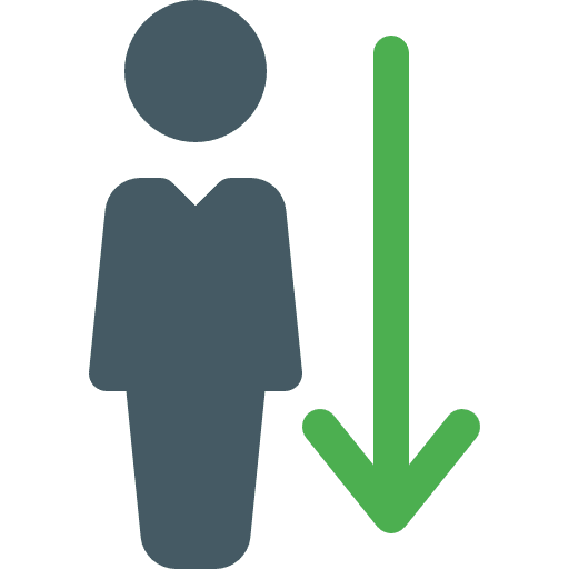 Demotion professions and jobs humanpictos employee icon