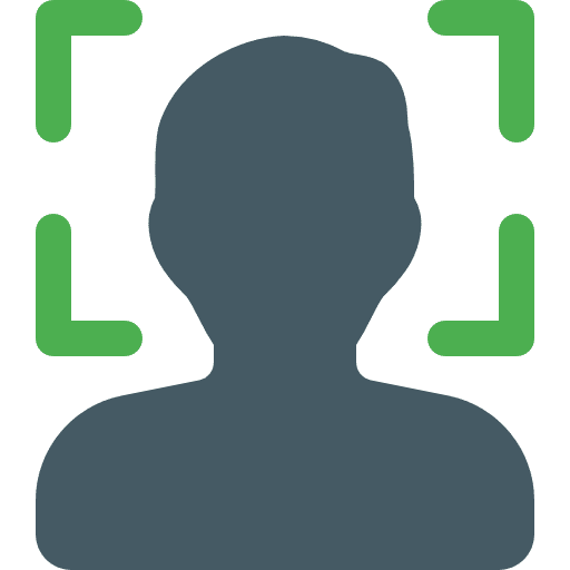 Face scan profile people user icon