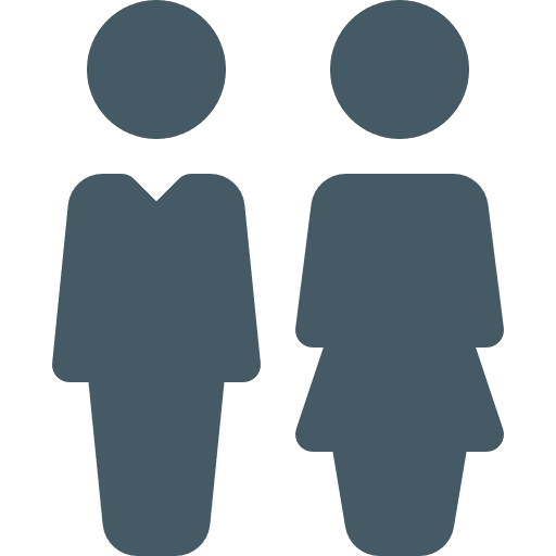 Man and woman signaling user humanpictos icon