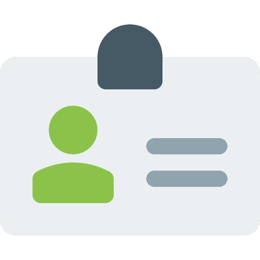 Id card id card business pass icon