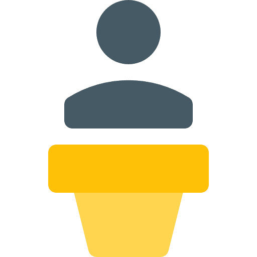 Presentation presentation male outlined icon