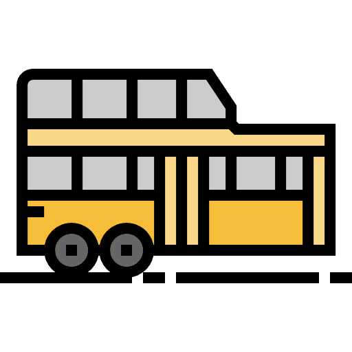 Bus automobile school bus transport icon