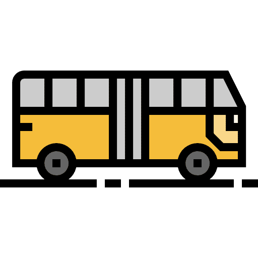 Bus transportation public transport automobile icon