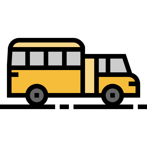 Bus vehicle public transport school bus icon