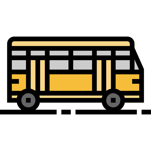 Bus transport automobile school bus icon