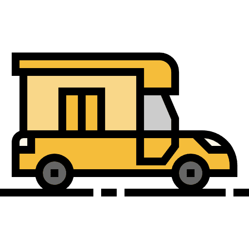 Camper transportation camping travel icon