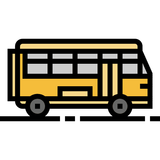 Bus school bus vehicle transport icon