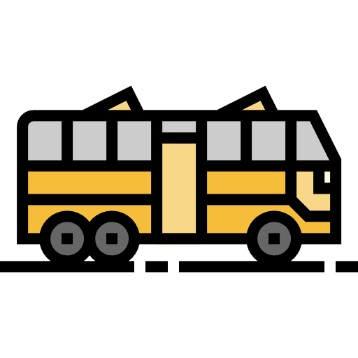 Bus vehicle transportation automobile icon