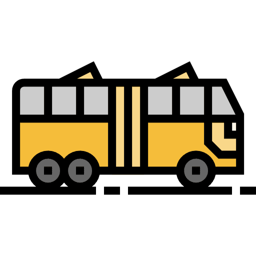 Bus vehicle transportation transport icon