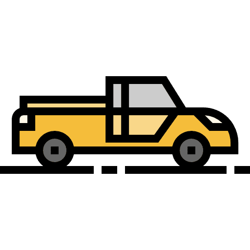 Pick up transportation transport side view icon