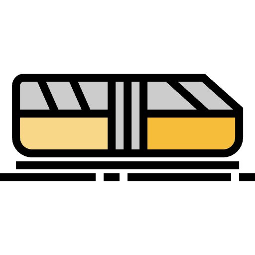 Train transportation rails rail icon