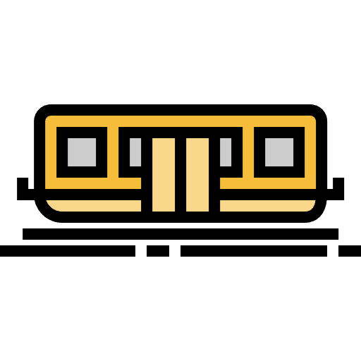 Train rail street transport icon